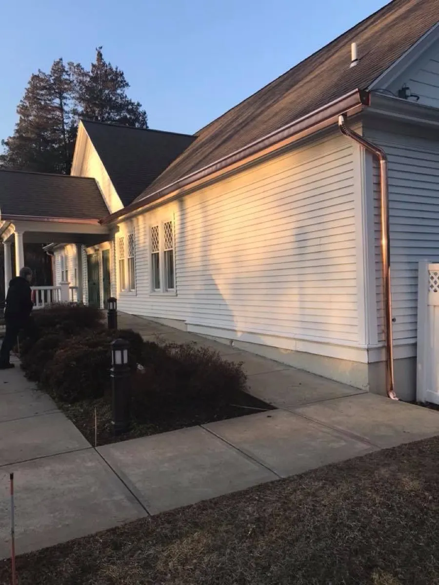 Copper Gutters project in Woodbury, CT by Martin's Aluminum