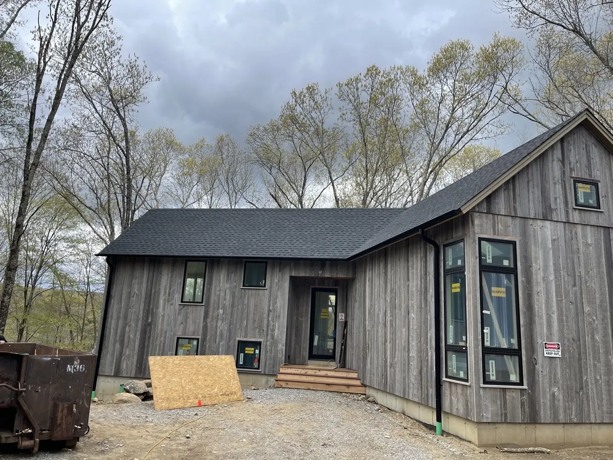 Black Seamless Gutters project in Southbury, CT by Martin's Aluminum